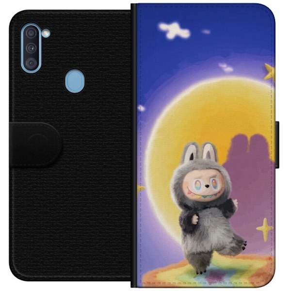 Samsung Galaxy A11 Lompakkokotelo Labubu Neon Pop - Neonväri