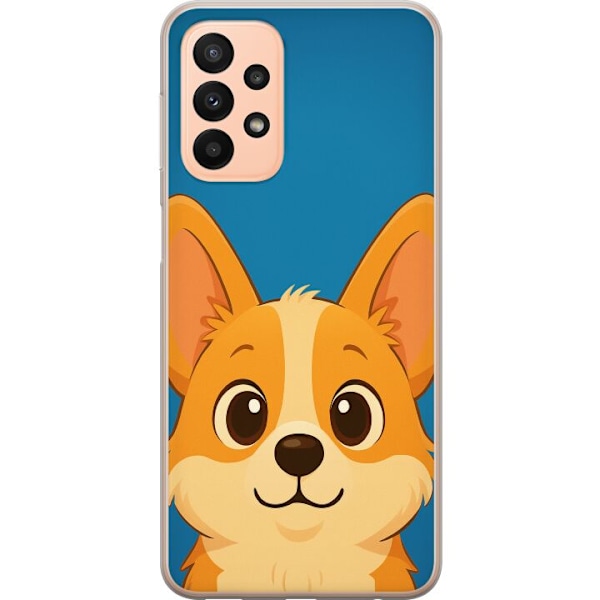 Samsung Galaxy A23 Gennemsigtig cover Hello Corgi