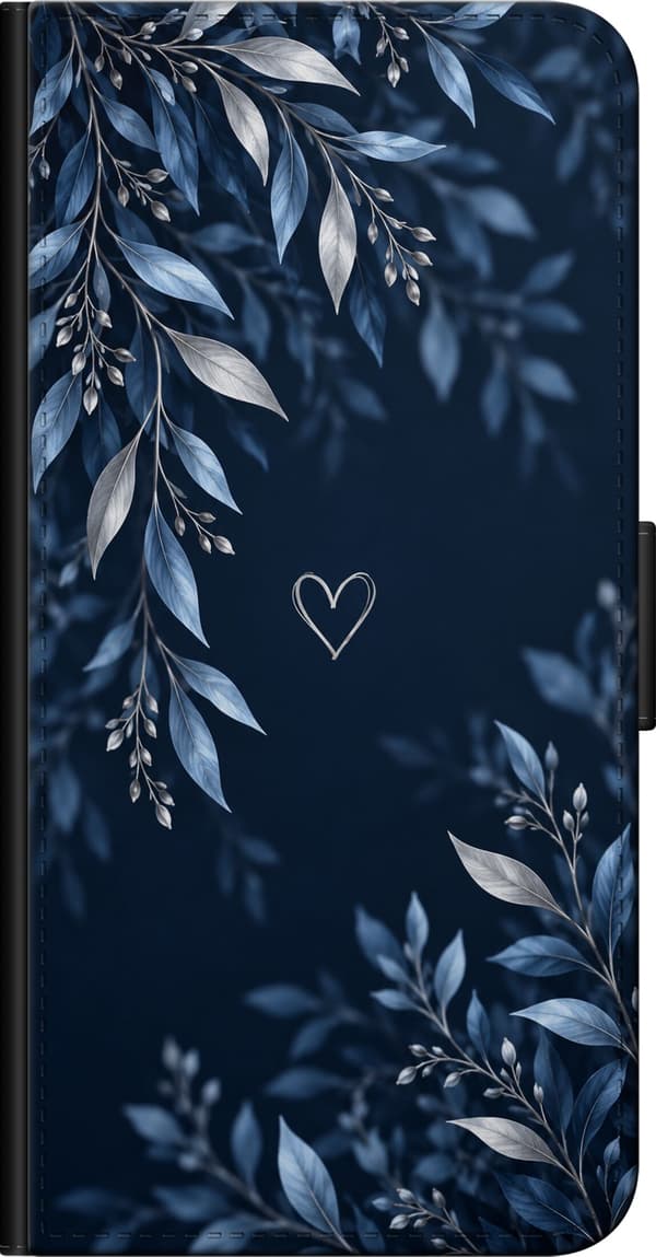 Kompatibel Tegnebogsetui til Xiaomi Redmi Note 9 Pro Natløv blå