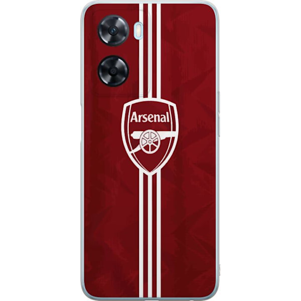 OnePlus Nord N20 SE Läpinäkyvä kuori Arsenal Emblem Jalkapallo Premier League Seuravaakuna Punainen Valkoinen Ikoninen Fanit Lontoo Urheilu Motiivi