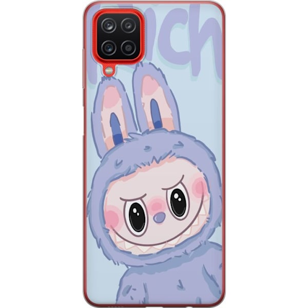 Samsung Galaxy A12 Gennemsigtig cover Blå Kanin Labubu