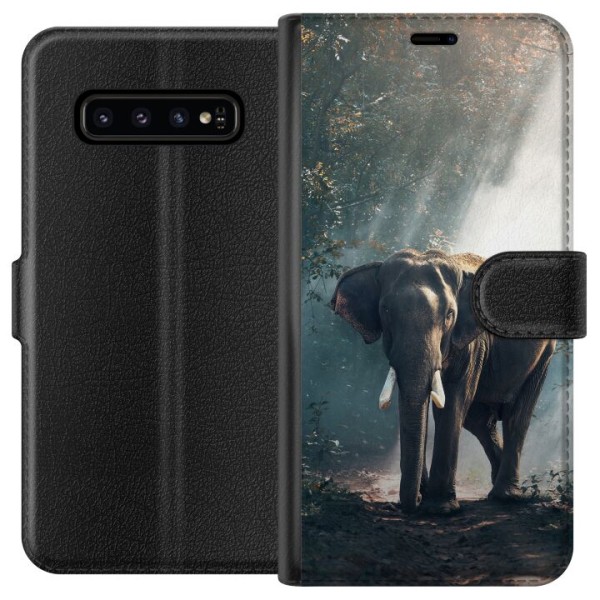 Samsung Galaxy S10 Plånboksfodral Elefant