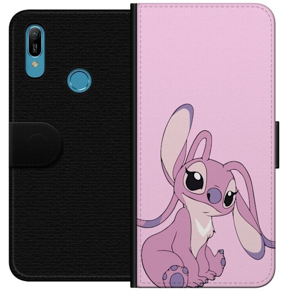 Huawei Y6 (2019) Lompakkokotelo Stitch vaaleanpunainen