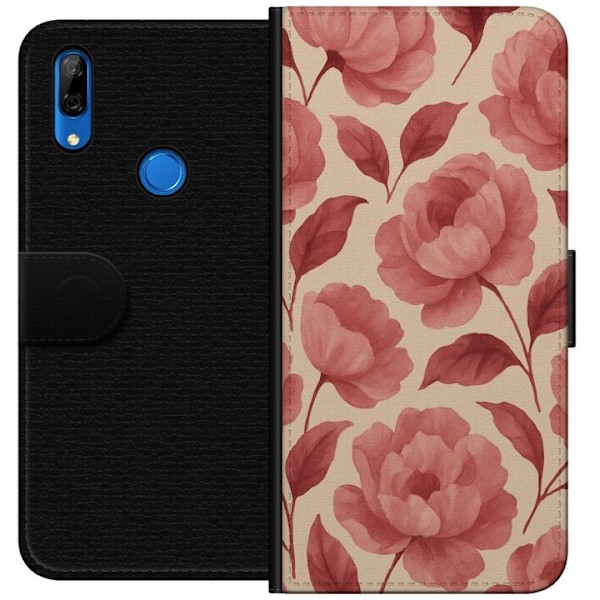 Huawei P Smart Z Tegnebogsetui Roseblomst