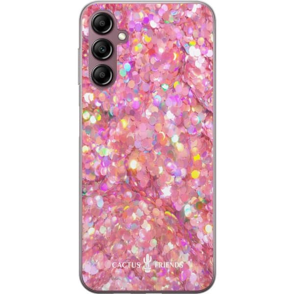 Kompatibelt Mobildeksel til Samsung Galaxy A14 5G Kaktus og venner – rosa glitter