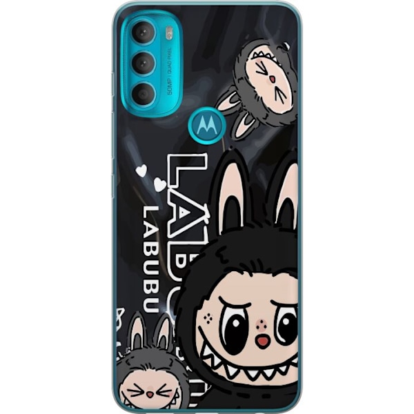 Motorola Moto G71 5G Gennemsigtig cover <nl>Labubu Black Energ