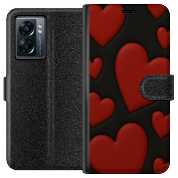 OnePlus Nord N300 Plånboksfodral Red Velvet Hearts