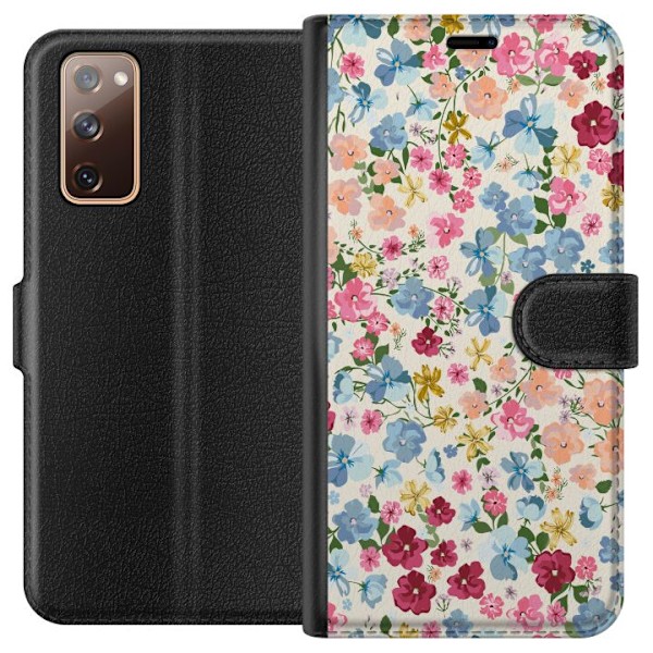 Samsung Galaxy S20 FE Tegnebogsetui Blomster