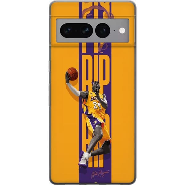 Kompatibelt Mobildeksel til Google Pixel 7 Pro Kobe Bryant i Lakers-drakt under kraftfull dunk gul