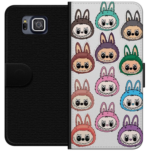 Samsung Galaxy Alpha Tegnebogsetui Labubu Macaron Monster - Nuttet Samlefigur med Stil