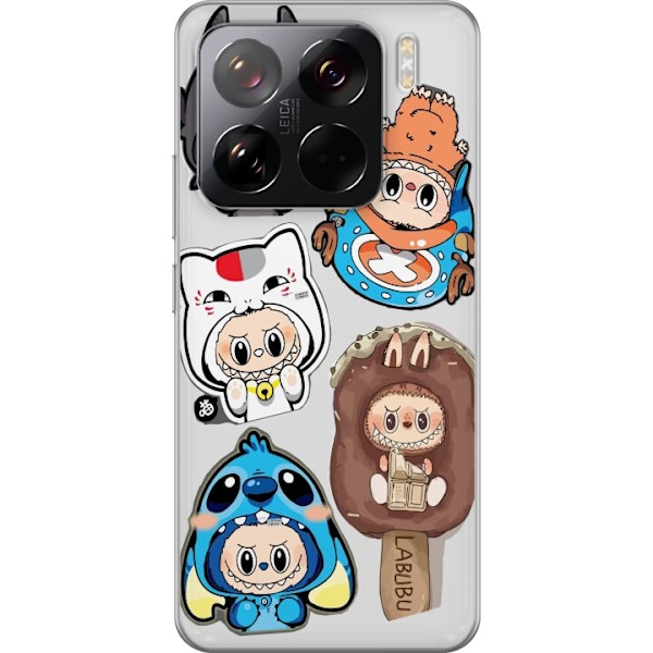 Xiaomi 15 Pro Läpinäkyvä kuori Labubu hahmokokoelma - Pop Mart Labubu The Monsters väriluulisessa muotoilussa
