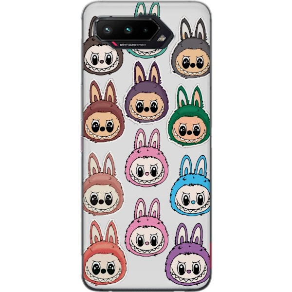 Asus ROG Phone 5 Läpinäkyvä kuori Labubu Macaron Monster -