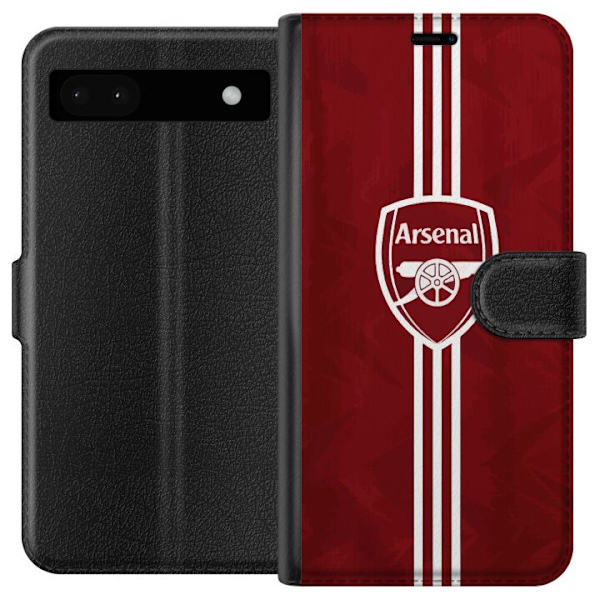 Google Pixel 6a Lompakkokotelo Arsenal Emblem Jalkapallo Premier League Seuravaakuna Punainen Valkoinen Ikoninen Fanit Lontoo Urheilu Motiivi
