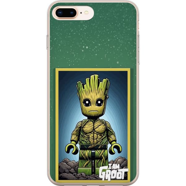 Kompatibelt Mobilskal till Apple iPhone 8 Plus Robot med röda ögon grå