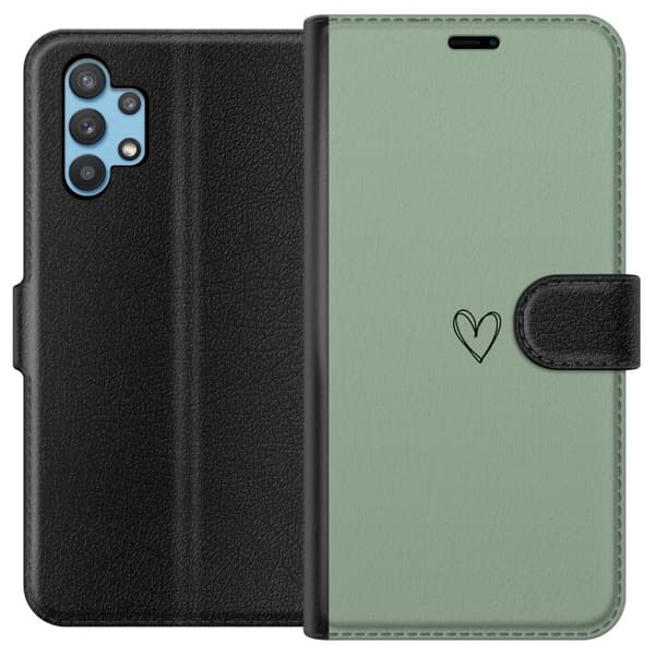 Kompatibel Tegnebogsetui til Samsung Galaxy A32 5G Hjerte
