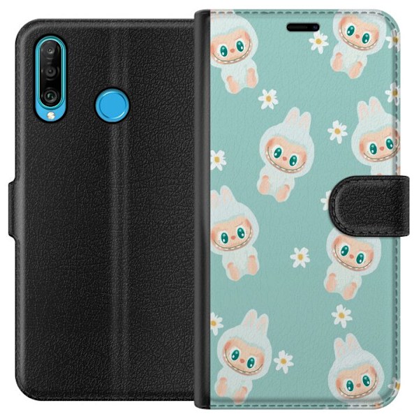 Huawei P30 lite Tegnebogsetui Labubu Candy Vibes