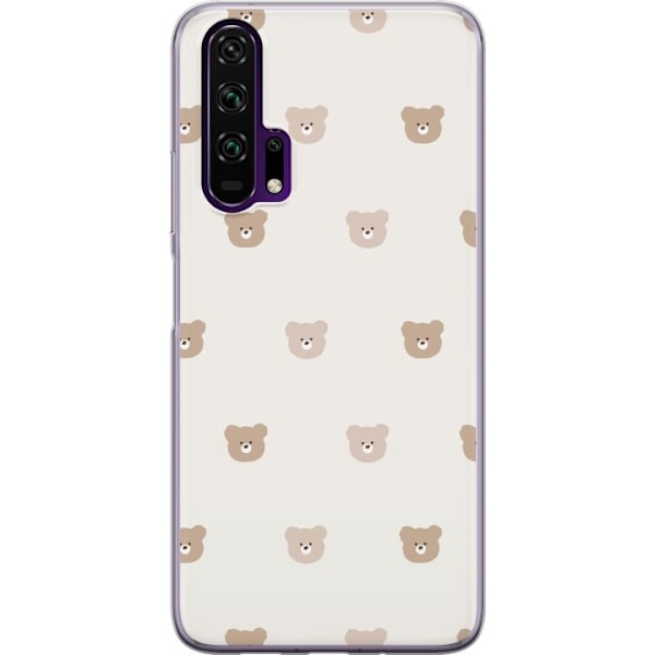 Honor 20 Pro  Läpinäkyvä kuori Teddy-tausta - söpöt teddy
