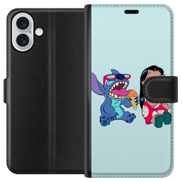 Apple iPhone 16 Plus Tegnebogsetui Lilo & Stitch