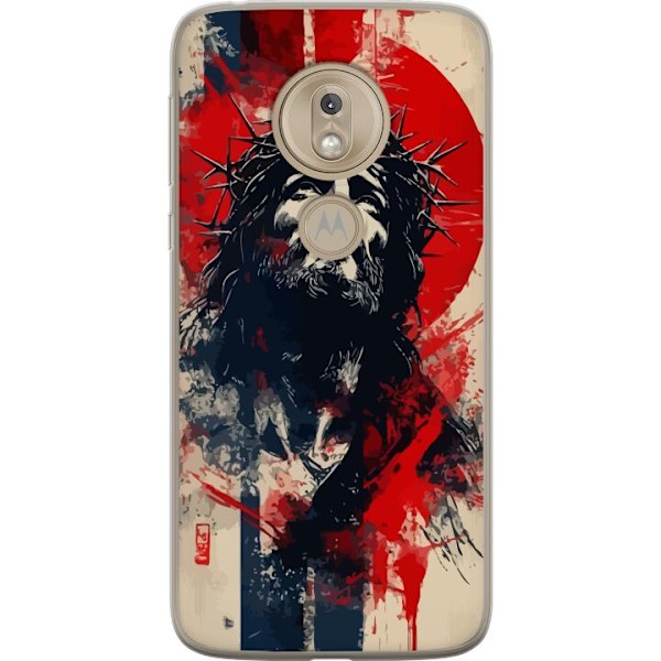 Motorola Moto G7 Play Gennemsigtig cover Jesus med kors - kris