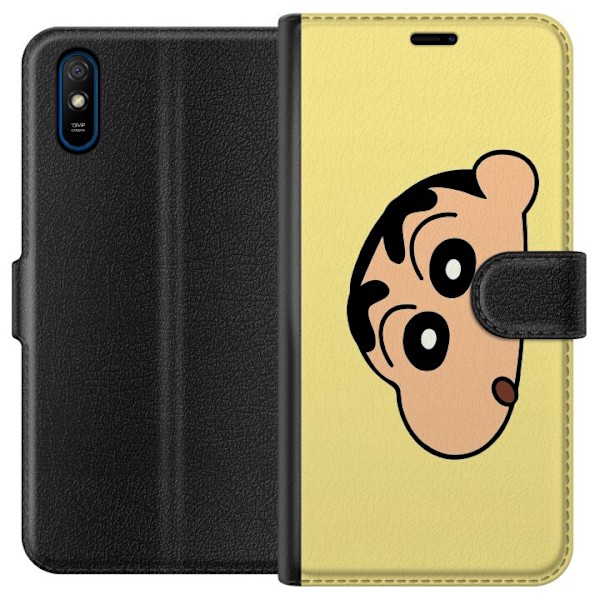 Xiaomi Redmi 9A Plånboksfodral Peeking Shinchan