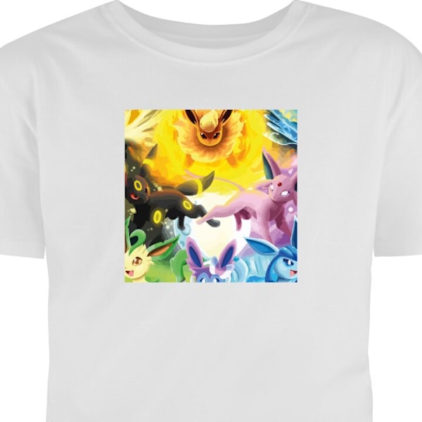 T-shirt för Vuxen | Klassisk Vuxen-T-shirt Pokemon vit XXL