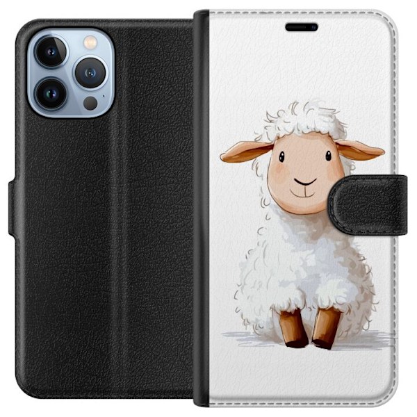 Apple iPhone 13 Pro Max Plånboksfodral Sött Lamm – tecknad