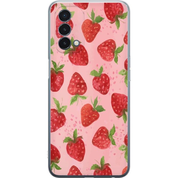 OnePlus Nord N200 5G Genomskinligt Skal Strawberry Dreams –