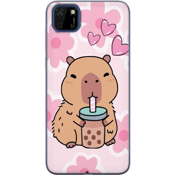 Huawei Y5p Genomskinligt Skal Kawaii Capybara Hjärtan Anime S