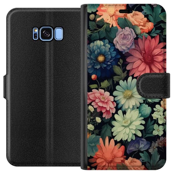 Kompatibelt Lommeboketui til Samsung Galaxy S8 Blomster