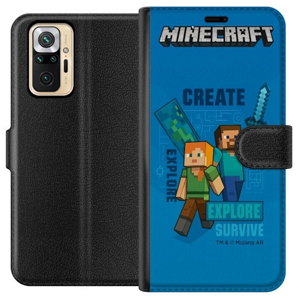 Xiaomi Redmi Note 10 Pro Tegnebogsetui Minecraft Huler