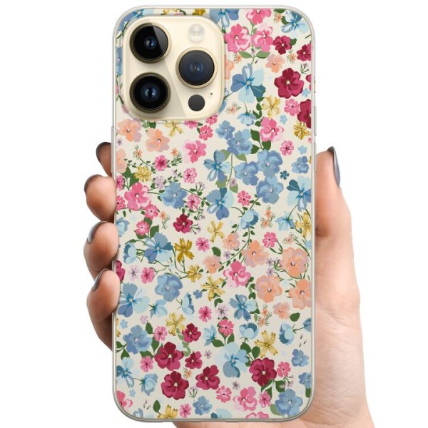 Apple iPhone 15 Pro Max TPU Mobilskal Blommor