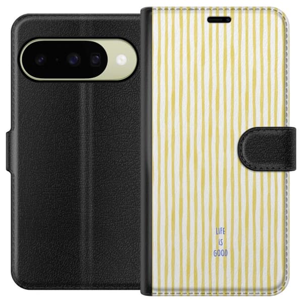 Kompatibel Tegnebogsetui til Google Pixel 10 Life Is Good gul