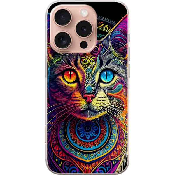 Apple iPhone 16 Pro Genomskinligt Skal Katt