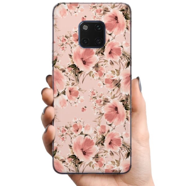 Huawei Mate 20 Pro TPU Mobilcover Blomster
