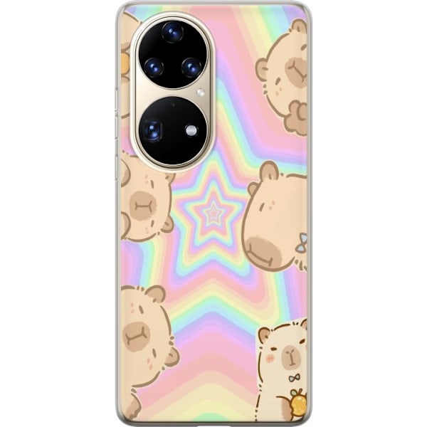 Huawei P50 Pro Gjennomsiktig deksel Kawaii Capybara Galaxy Sø