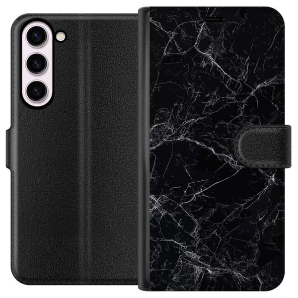 Kompatibelt Plånboksfodral till Samsung Galaxy S23+ Marmor Svart