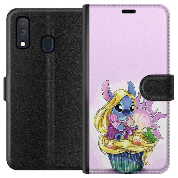 Samsung Galaxy A40 Lompakkokotelo Stitch Prinsessa