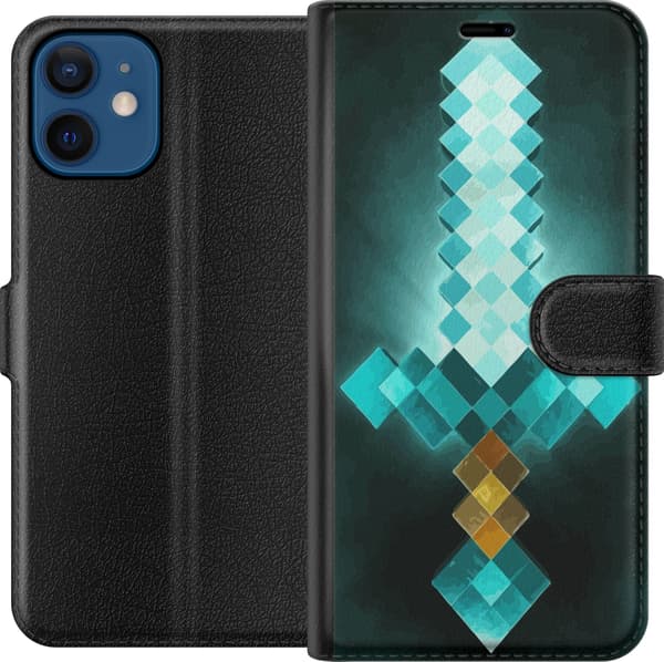 Yhteensopiva Lompakkokotelo Apple iPhone 12 Minecraft miekka