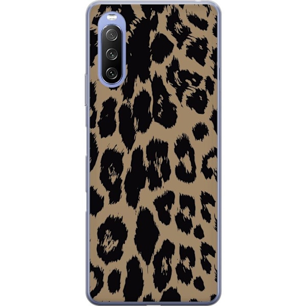 Sony Xperia 10 III Lite Gjennomsiktig deksel Leopard