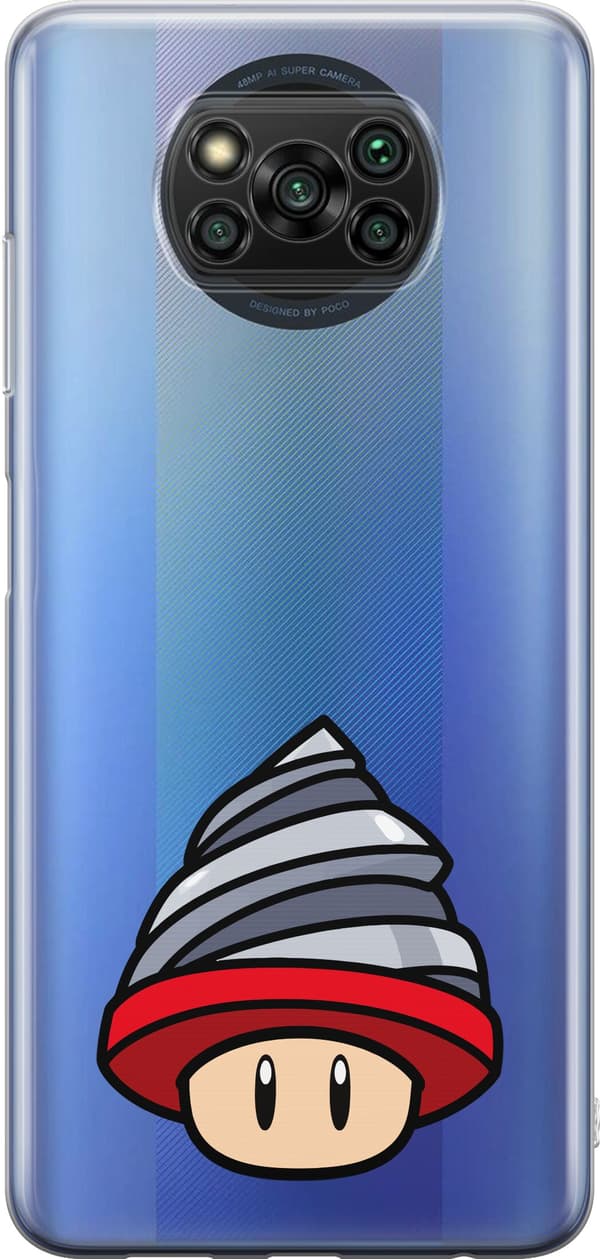 Kompatibelt Mobildeksel til Xiaomi Poco X3 Pro Grå boresvamp - Grått motiv med grå boresvamp. grå