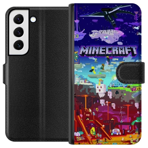 Kompatibel Tegnebogsetui til Samsung Galaxy S22+ 5G Minecraft