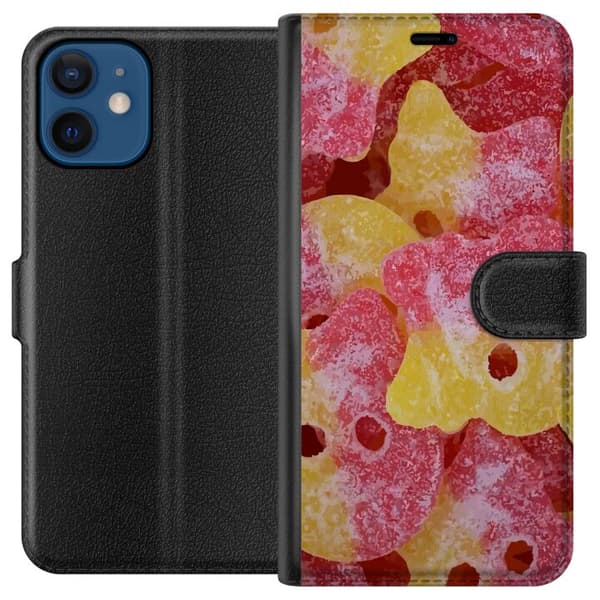 Kompatibel Tegnebogsetui til Apple iPhone 12 mini BUBS Raspberry | Blueberry