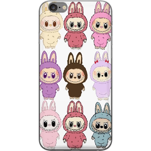 Apple iPhone 6s Plus Gennemsigtig cover Labubu Pink Monster -