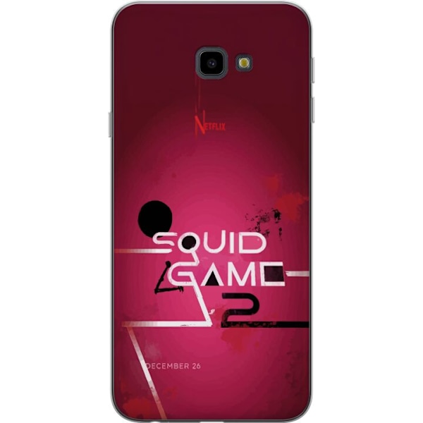 Samsung Galaxy J4+ Gennemsigtig cover Squid Game 2 - Rød