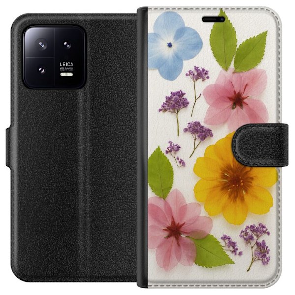 Xiaomi 13 Tegnebogsetui Pressede blomster