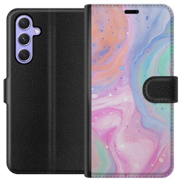 Samsung Galaxy A54 Tegnebogsetui Pastelmarmor