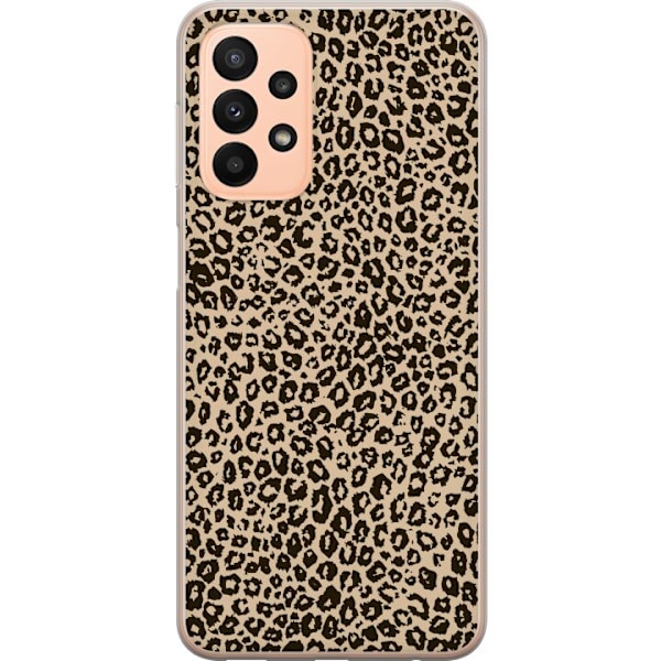 Samsung Galaxy A23 5G Gennemsigtig cover Leopard Mønster