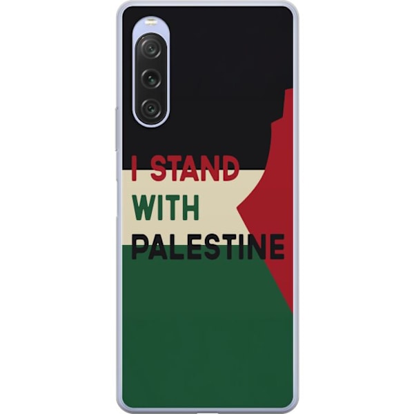 Sony Xperia 10 V Genomskinligt Skal Stand with Palestine – solidaritetsdesign med starkt budskap