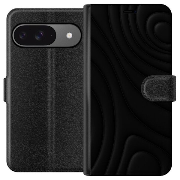 Google Pixel 9 Pro Tegnebogsetui Sorte Bølger