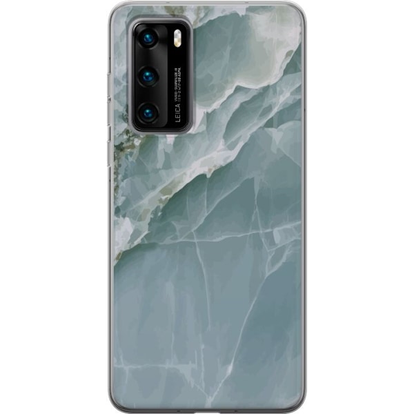 Huawei P40 Genomskinligt Skal Marmor Isfjäll